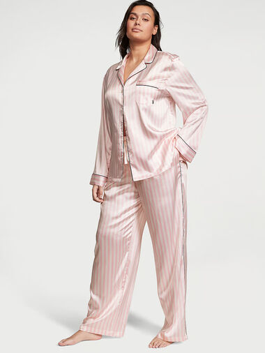 Pijama Largo De Satén Brillante De Victoria's Secret Fashion Show ‘24, Iconic Stripe, large
