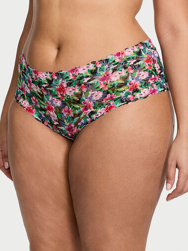 Braguitas Culottes De Encaje, Black Tropical, large