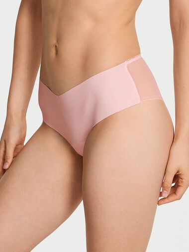 No-show Sheer Logo Cheeky Panty, Angel Pink, large