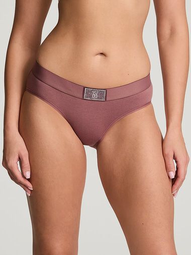 Braguitas Altas De Algodón Con Parche Brillante Con Logotipo, Vintage Rose, large