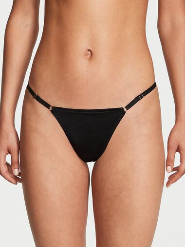 Tanga De V Ajustable Con Herraje De V, Black, large