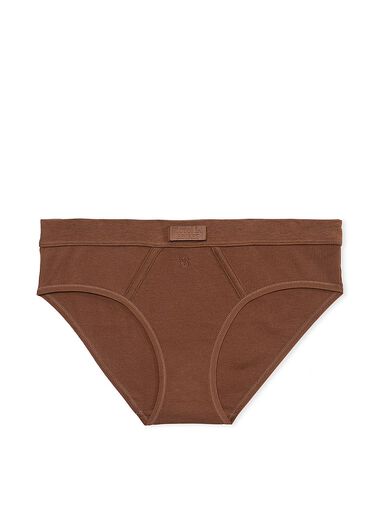Braguitas Altas De Algodón Con Parche Con Logo, Mousse, large