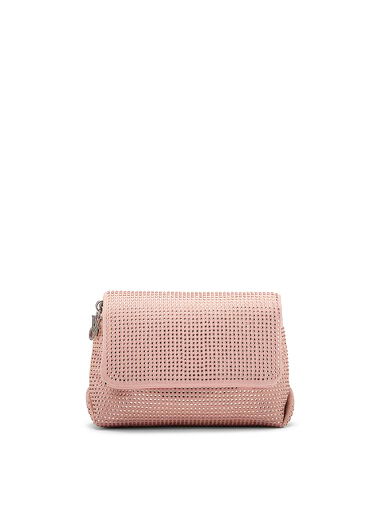 Micro Crossbody Bag, Rose Gold Rhinestone, large
