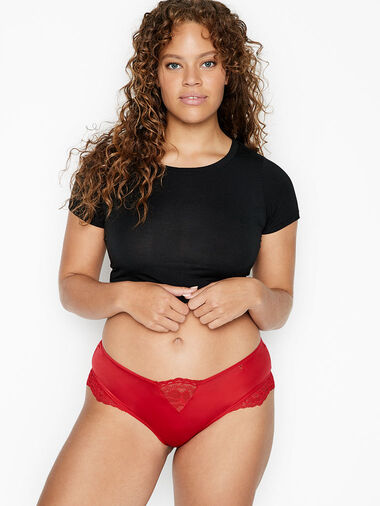Braga Culotte De Microfibra Y Encaje, Lipstick, large