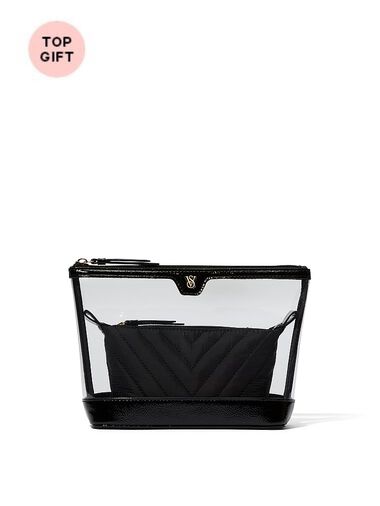2-piece Makeup Bag, Black, large
