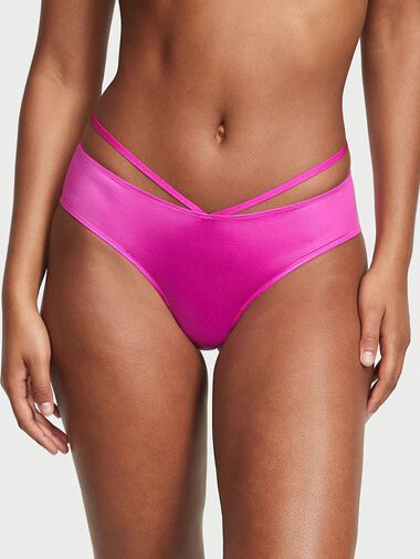 So Obsessed Strappy Cheeky Panty, Fuchsia Frenzy, large