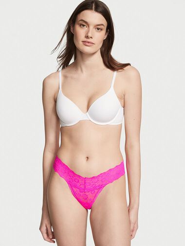 Posey Lace Thong Panty, Bali Orchid, large