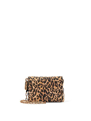 Convertible Chain Wallet, Leopard, large