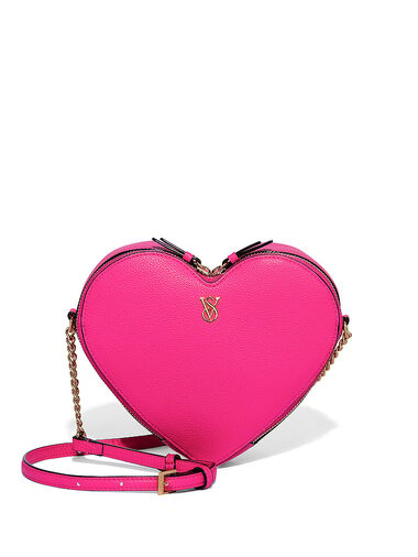 Corazón Bolsa Crossbody, Hot Pink, large