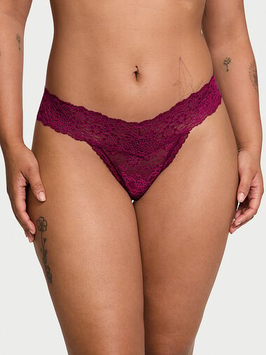 Tanga De Encaje, Plum Rouge, large