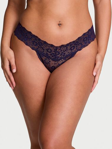 Tanga Con Encaje Posey Y Lentejuelas, Amethyst, large