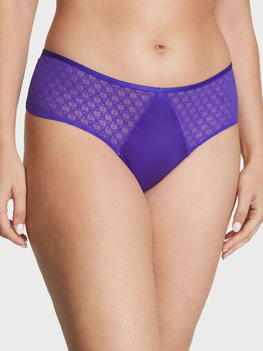 Icon By Victoria's Secret Lace Cheeky Panty, Purple Shock, large