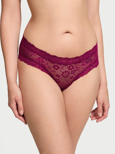 Braguitas Culottes De Encaje, Plum Rouge, large