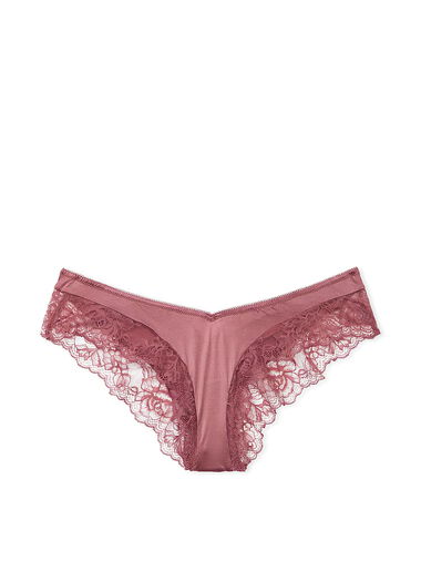 Braguitas Culottes De Pernera Alta Con Ribete De Encaje De Rosas, Vintage Rose, large