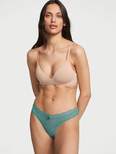 Tanga De Encaje Con Logo, French Sage, large
