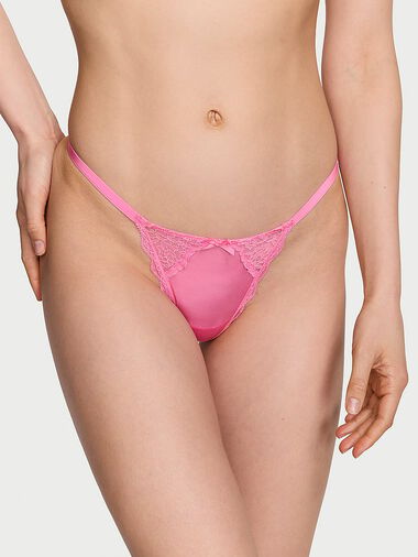 Tanga De V Con Ribete De Encaje, Tickled Pink, large