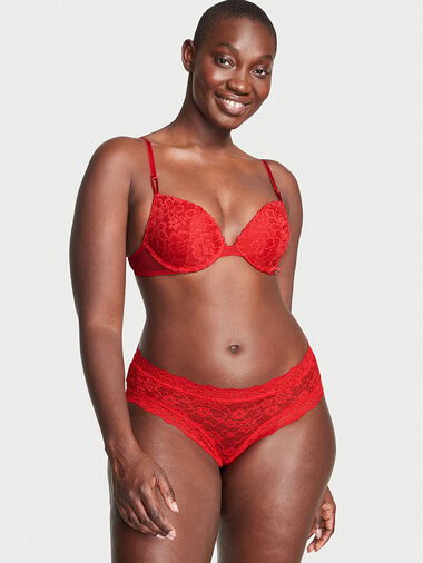 Posey Lace Cheeky Panty, Lipstick Red, large