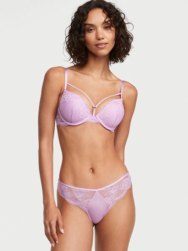 Tanga Con Ribetes De Encaje, Silky Lilac, large