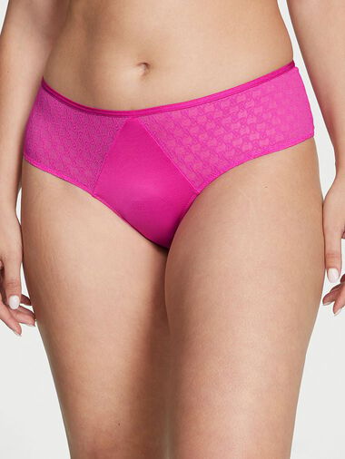Icon By Victoria's Secret Lace Cheeky Panty, Fuchsia Frenzy, large