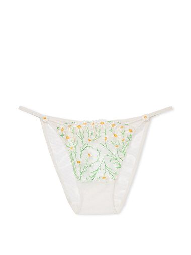Braguita Con Tiras Y Encaje Con Motivo De Margaritas, White Daisies, large