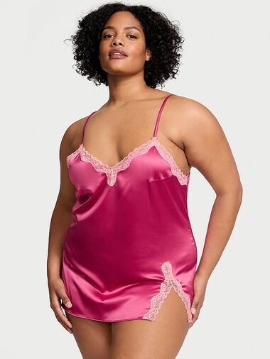 Tease Combinación Mini De Satén Con Ribetes De Encaje, LUSCIOUS ROSE, large
