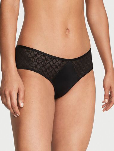 Icon By Victoria's Secret Lace Cheeky Panty, Black, large