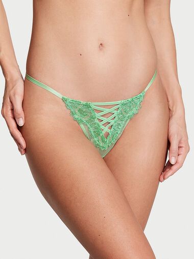 Tanga Con Bordado Floral Boho, Clueless Green, large