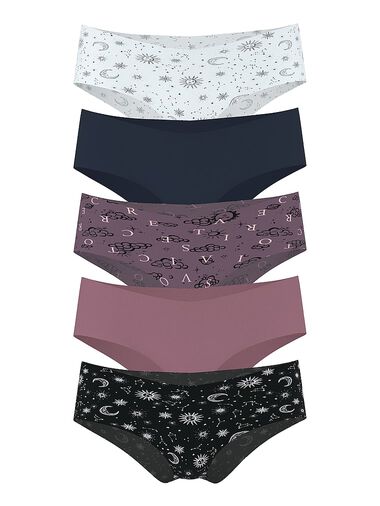 5-pack No-show Cheeky Panties, Multi, large