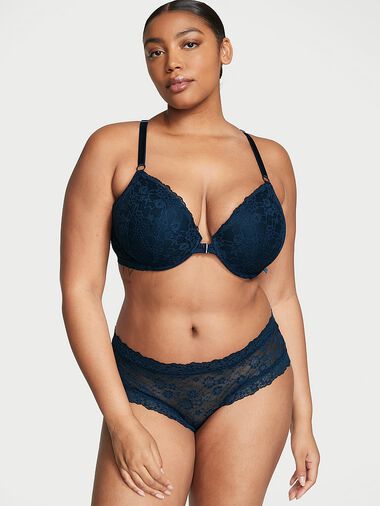 Braguitas Culottes De Encaje, Noir Navy, large