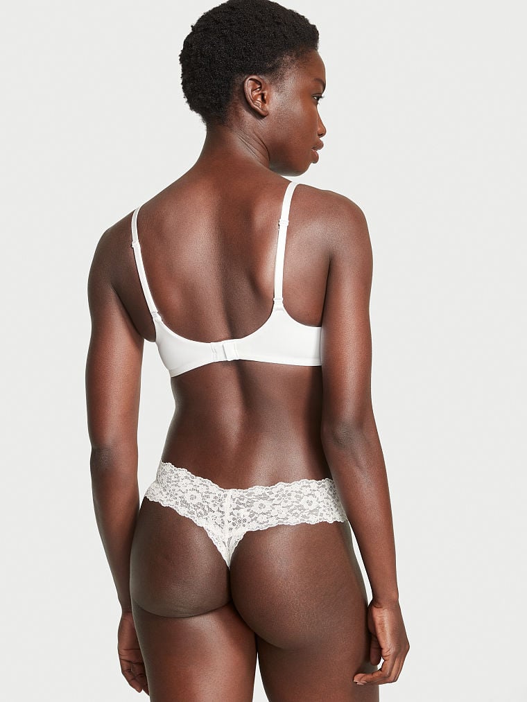 Tanga De Encaje, Coconut White, large