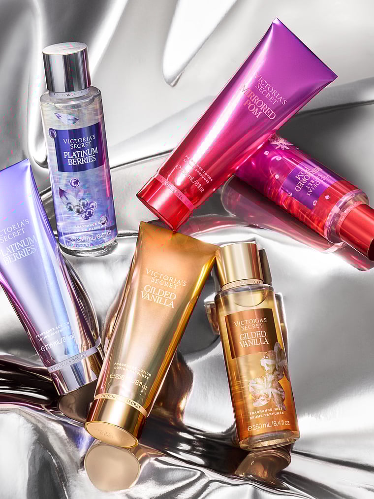 Mirrored Pom Fragrance Lotion, Gilded Vanilla, large