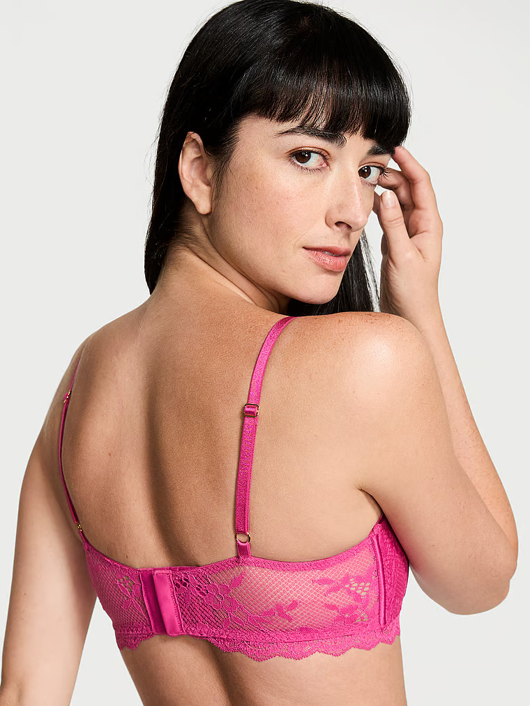 Bandeau De Encaje Con Relleno Ligero, Luscious Rose, large