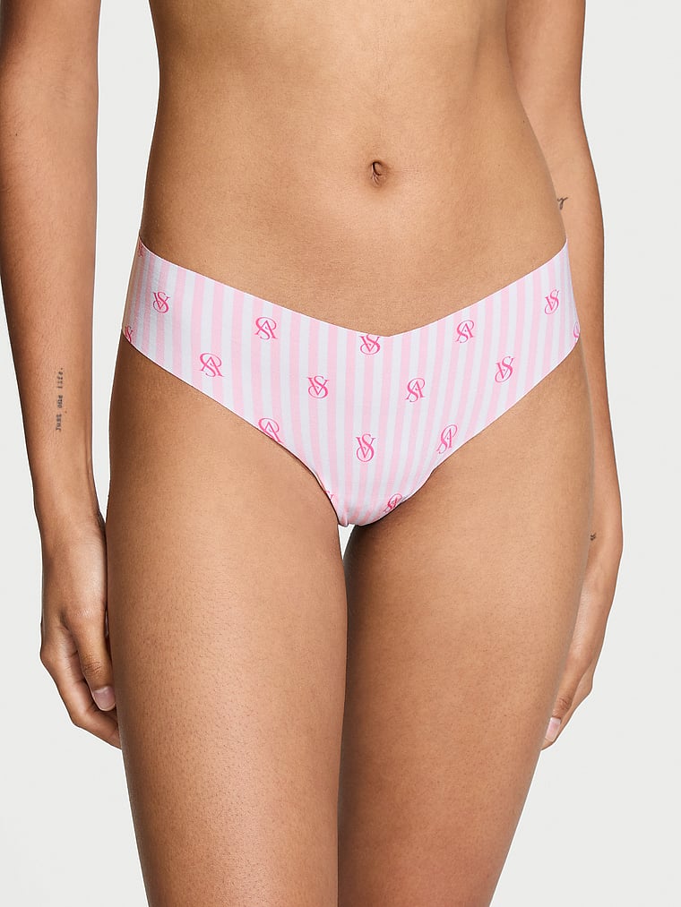 Tanga Invisible, Purest Pink Logo Stripes, large