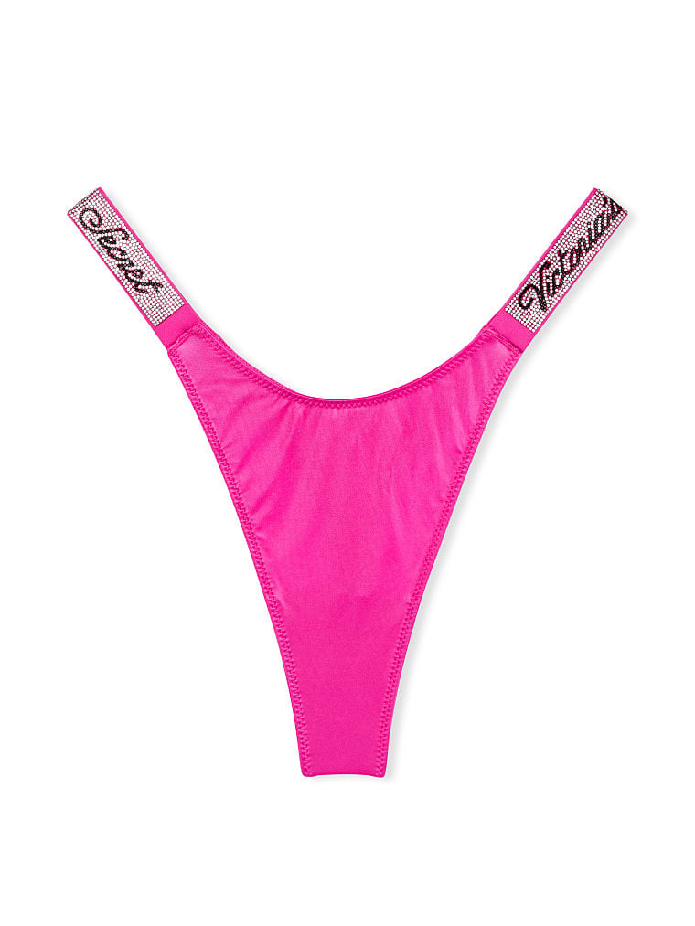 Tanga Suave Con Tiras Brillantes, Fuschia Frenzy, large