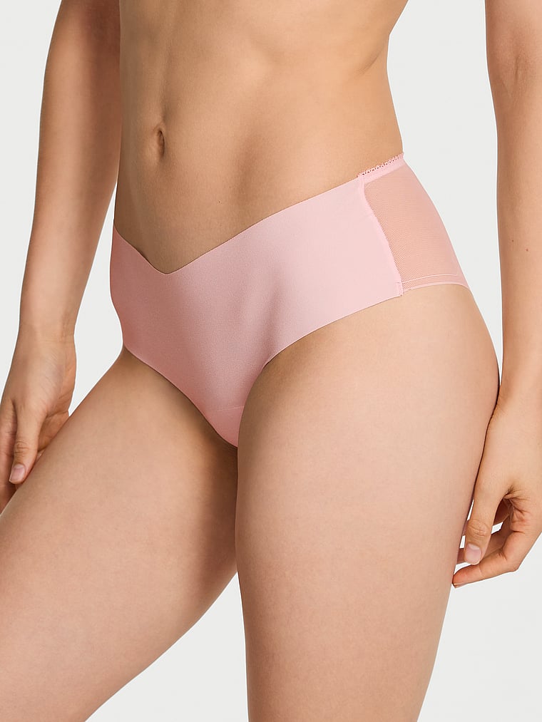 No-show Sheer Logo Cheeky Panty, Angel Pink, large