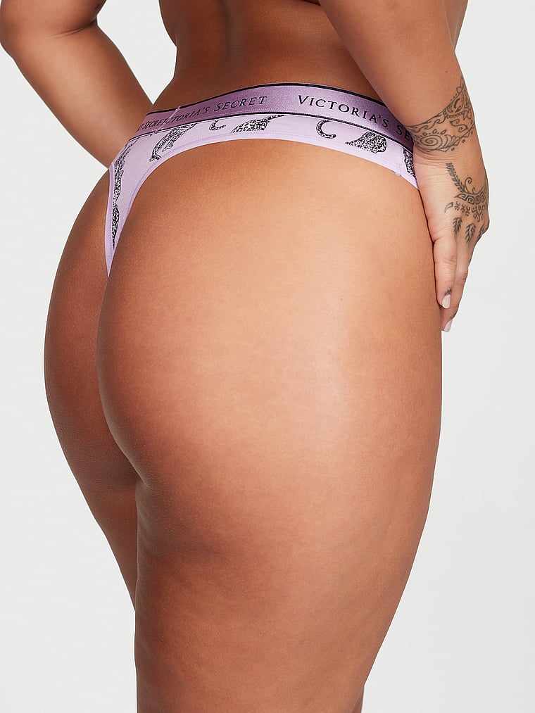 Tanga De Algodón Con Logotipo, Unicorn Purple Leopards, large