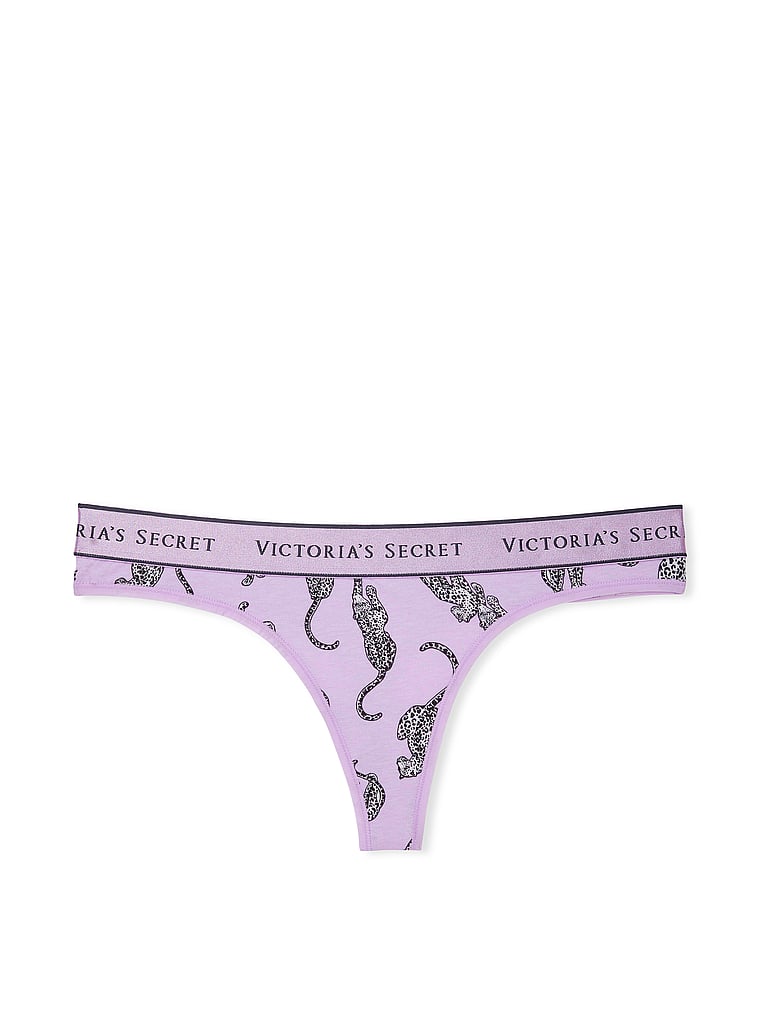 Tanga De Algodón Con Logotipo, Unicorn Purple Leopards, large