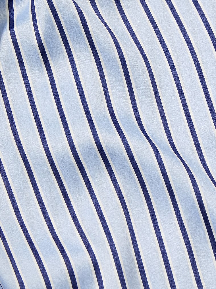 Pijama Largo De Satén, Blue Crescent Stripes, large