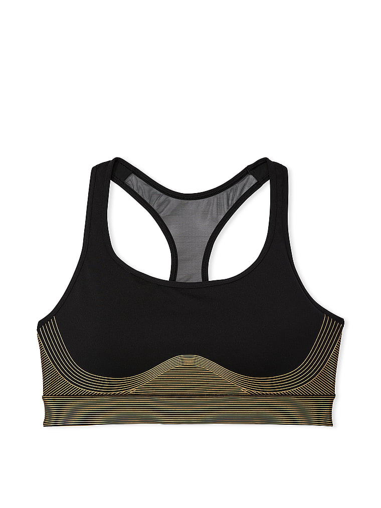 ¡un Nuevo Estilo! Sujetador Deportivo Brillante Player, Black Gold, large