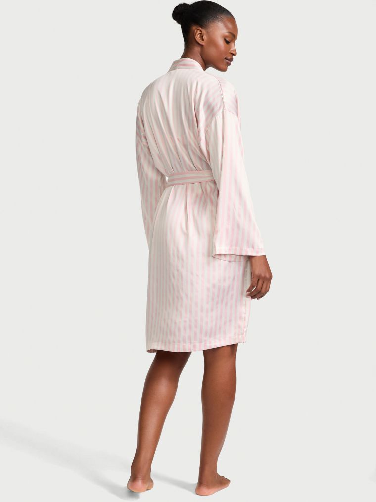 Bata Midi De Satén, Pink Iconic Stripe, large