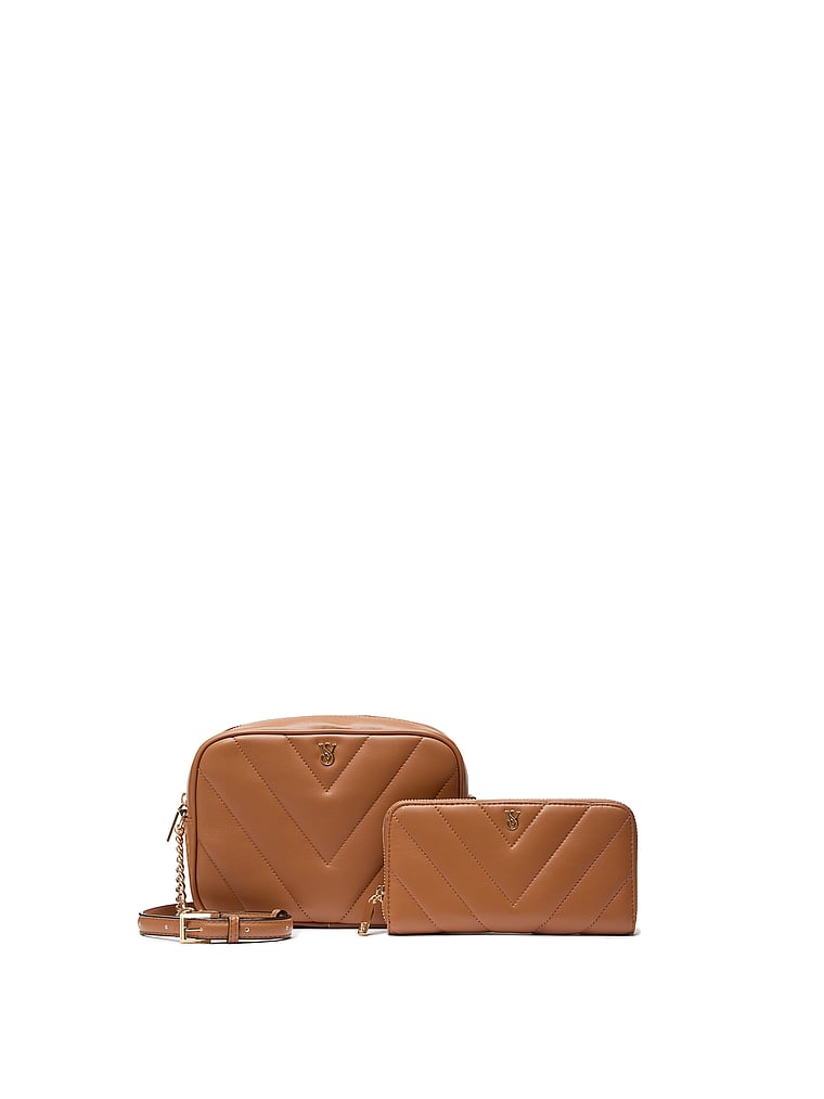 Large Wallet With Zip, Brown, large