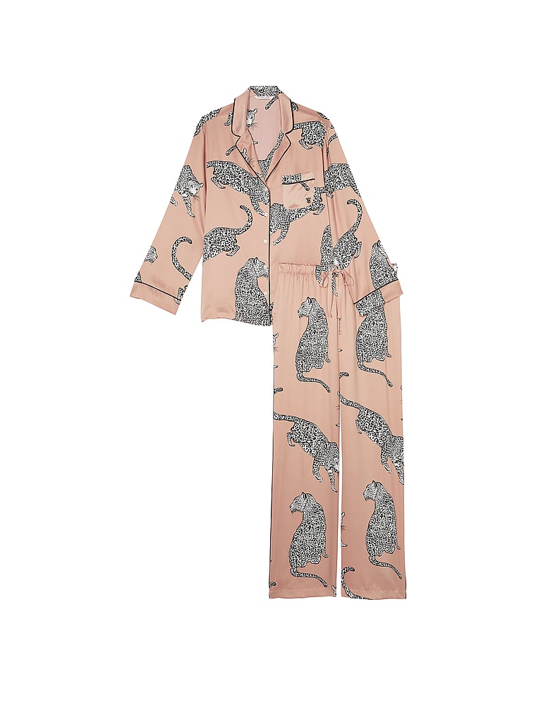 Pijama Largo De Satén, Evening Blush Leopards, large