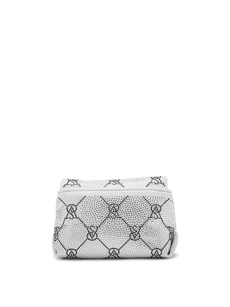 Micro Crossbody Bag, Silver Rhinestone, large