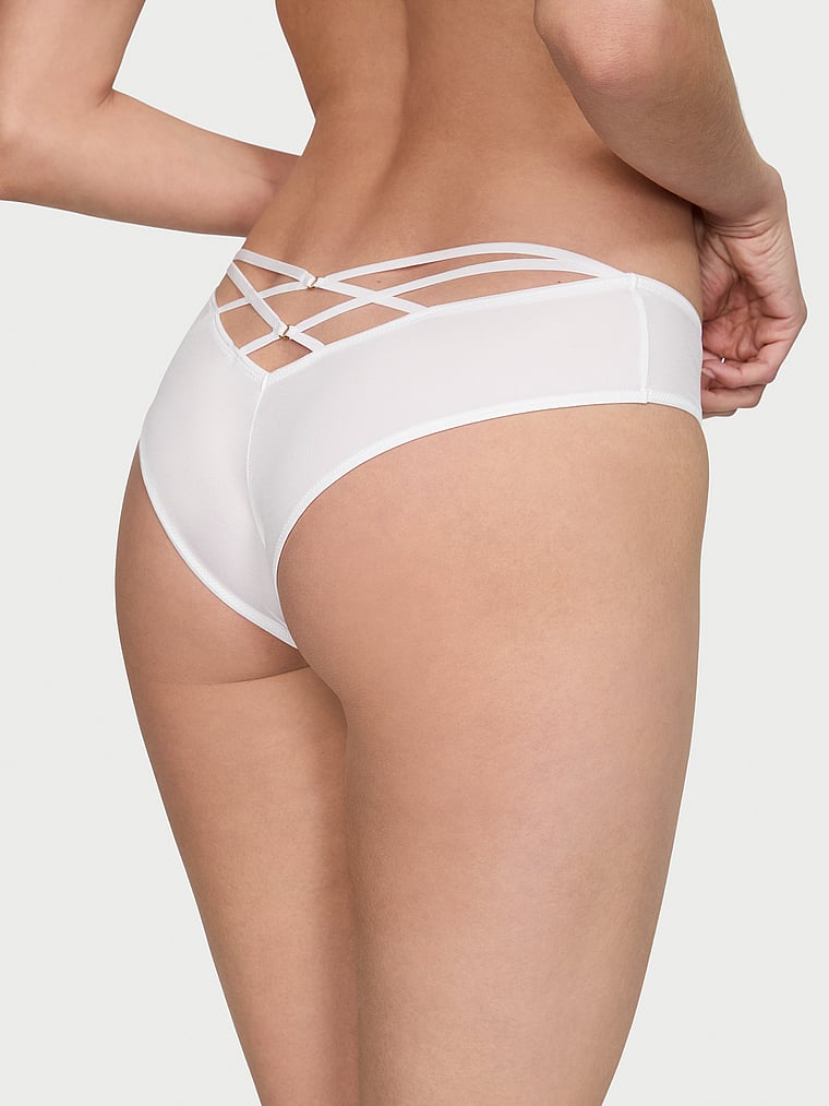 Braguitas Culottes De Pernera Alta Con Tiras Posteriores, Vs White, large