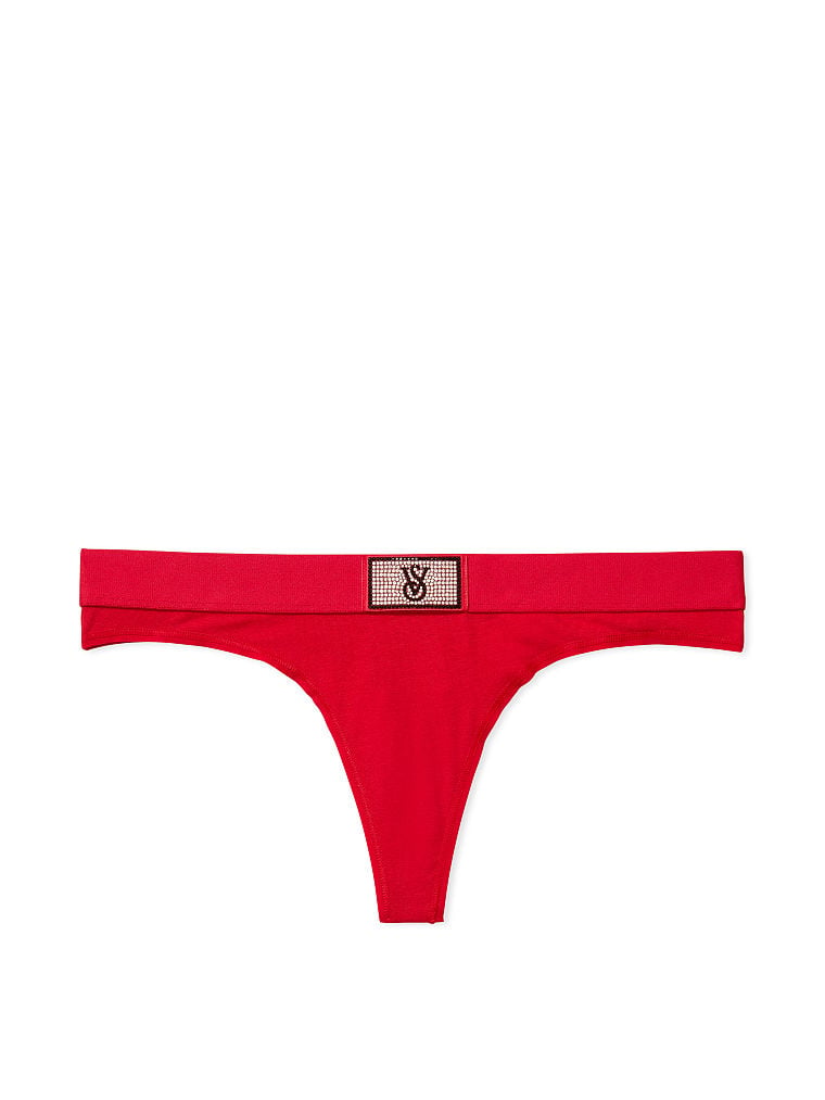 Tanga Con Tiras Con Parche Brillante, Lipstick, large