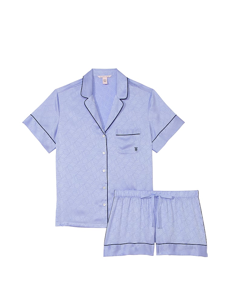 Pijama Corto De Satén, Blue Crescent, large