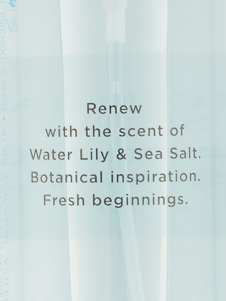 Water Lily & Sea Salt Bruma Perfumada Corporal Natural Beauty, Description, large