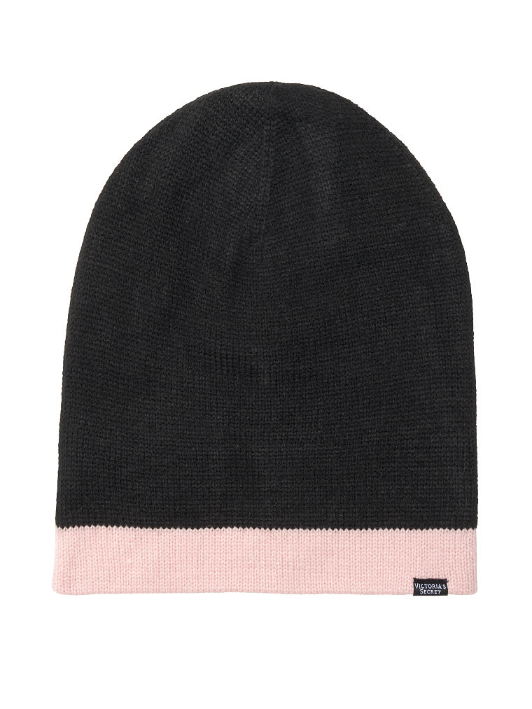 Gorro Con Diseño Reversible, Black/Pink, large
