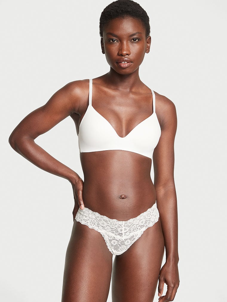 Tanga De Encaje, Coconut White, large