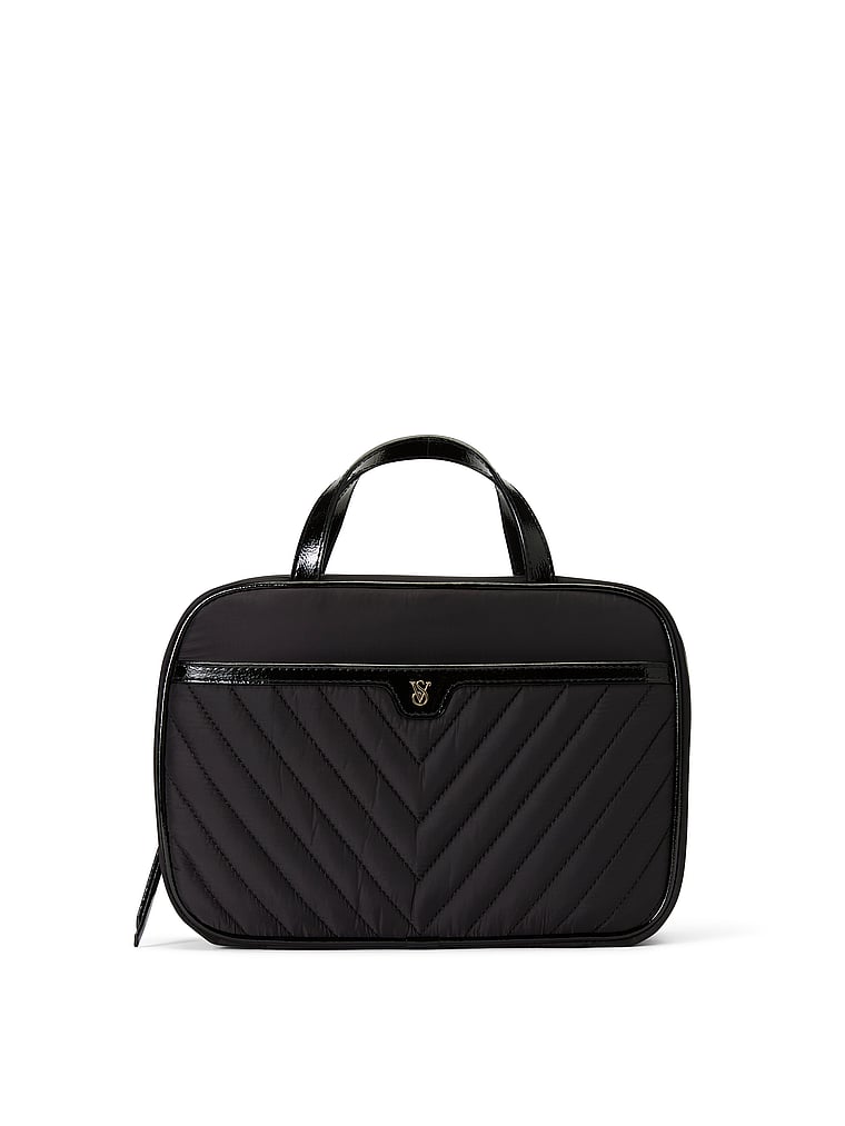 Bolsa De Aseo De Viaje, Black V-Quilt, large